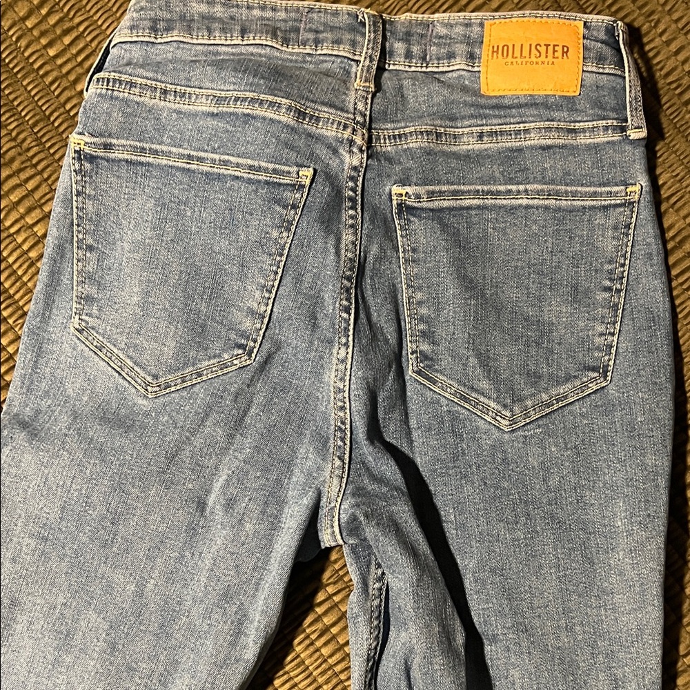 Hollister Light Blue Flare Jeans - Picture 4 of 5